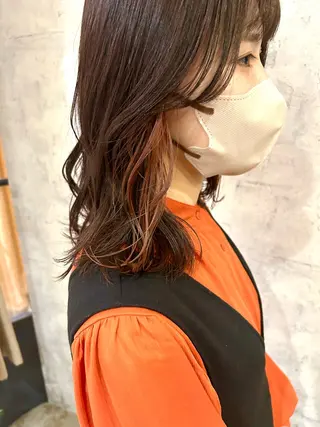 ミディアム ボブレイヤー/ ブリーチ/miyuuのヘアスタイル