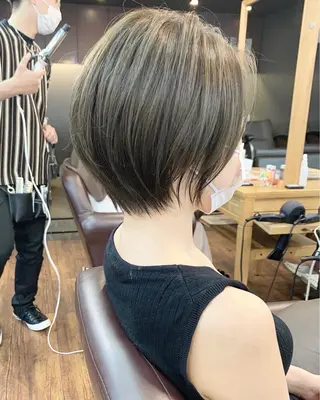 ショート 縮毛矯正/ショート/ レイヤー/畑中正敏のヘアスタイル