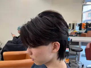 ミディアム カラー パーマ メンズ メンズ/パーマ/ 短髪/京都駅/井上光のヘアスタイル