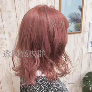 セミロング エクステ・髪質改善・ ブリーチ・吉田大介のヘアスタイル