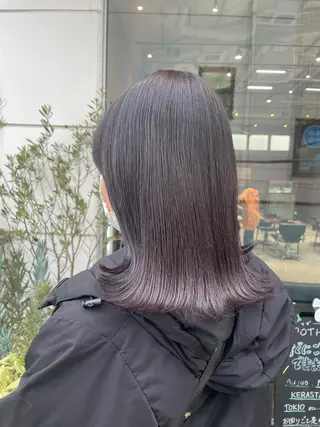 ミディアム 顔まわりレイヤー🎀 くぼやま　みおのヘアスタイル
