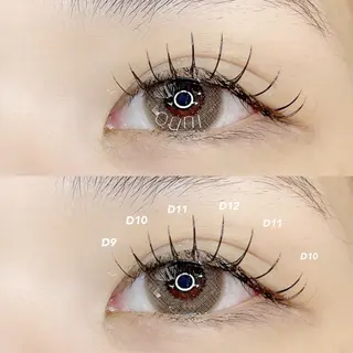 マツエク・マツパ Quni ☁️のマツエク・マツパデザイン