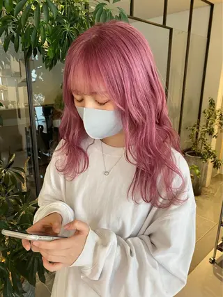 ロング カラー ヘアアレンジ 艶髪ハイトーン特化 梅田美容室SLYのヘアスタイル