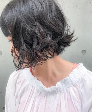 ショート カラー パーマ 韓・中華美女ヘア 🇰🇷×🇨🇳のヘアスタイル