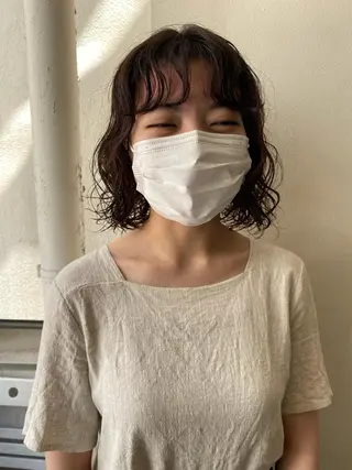 ミディアム パーマ BOTTOMS所属・🌸透明感艶 カラー🌸Yuukiのヘアスタイル