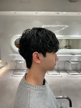 ショート パーマ メンズ 波巻きスパイラルパー マ/シャドウパーマ駿のヘアスタイル