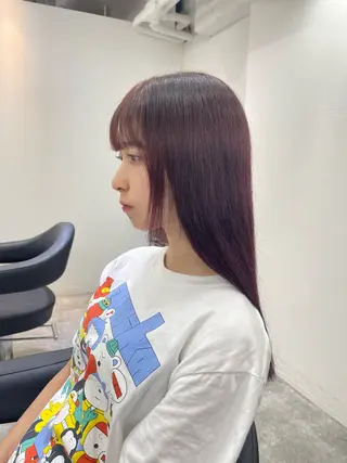 ロング カラー TENSHO ハイトーンレイヤーのヘアスタイル