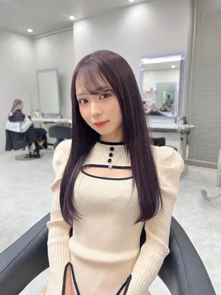 ロング RIKO👼🏻💓 韓国ガーリーのヘアスタイル