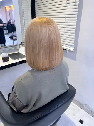 ミディアム カラー ヘアアレンジ 💕上野美容師☁ ブリーチ💖サワのヘアスタイル