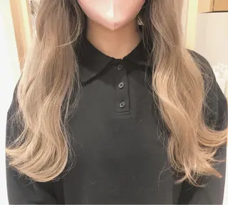 ロング カラー パーマ ヘアアレンジ 【ツヤ髪美容師】 ツダケイスケのヘアスタイル