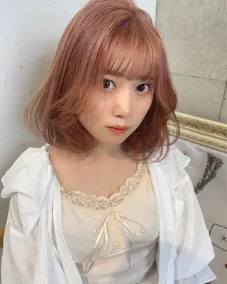 ミディアム カラー ヘアアレンジ 🎀taro ブリーチなしカラーのヘアスタイル