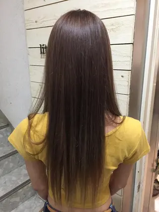 ロング カラー 透明感/ 美髪矯正/田中恭のヘアスタイル