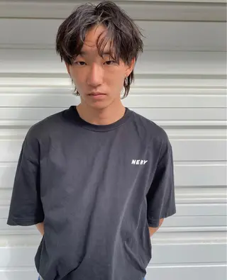 メンズ パーマ、髪質改善 カズマのヘアスタイル