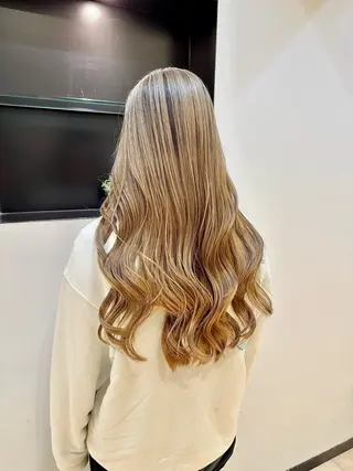 ロング カラー TAYA大阪上本町所属・十場【髪質改善】 【ダブルカラー】のヘアスタイル