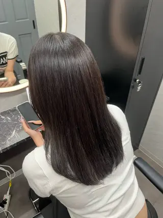 セミロング カラー FRAME＋spa&hair roomなんば駅前店所属・🦋タナカ ヒナ🦋 ブリーチなしカラーのヘアスタイル