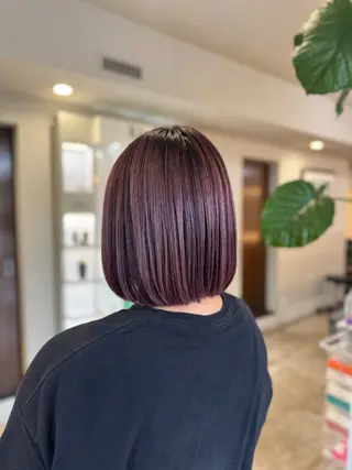 ミディアム 中山 柚香のヘアスタイル