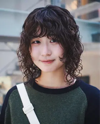 ミディアム カラー パーマ 原宿/似合わせヘア 💐たかさきかなこのヘアスタイル