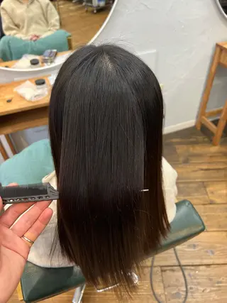 セミロング 髪質改善/縮毛矯正/ 超高濃度水素ケアのヘアスタイル