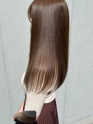 ロング 髪質改善×縮毛矯正× 艶カラー 吉原和磨のヘアスタイル