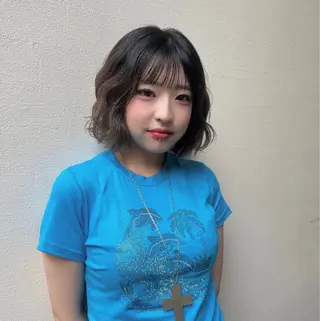 ミディアム aoi / risa 天神美容室のヘアスタイル