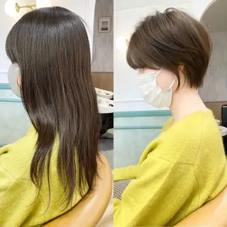 ショート カラー ショート ショートボブ斉藤航人のヘアスタイル