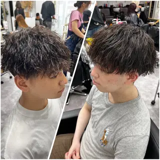 パーマ メンズ 笹江 瑞穂のヘアスタイル