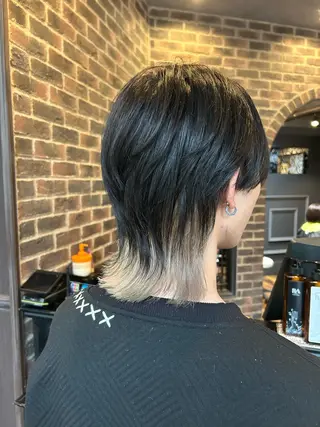 ショート カラー メンズ 梅木 李奈のヘアスタイル