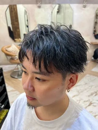 メンズ 縮毛矯正/ブリーチ なしダブルカラー輝希のヘアスタイル