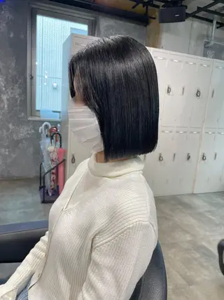 ショート カラー パーマ ヘアアレンジ メンズ キッズ ネイル マツエク・マツパ アイブロウ 透明感カラー・レイヤ ー🎀amika🎀のヘアスタイル