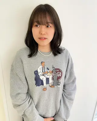 ミディアム カラー iet.所属・ウルフ/ボブ/耳ツボ ジュエリー◎ricoのヘアスタイル