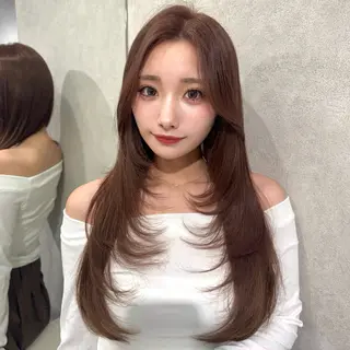 ロング 🎀しゅな/韓国 レイヤー/透明感♡のヘアスタイル