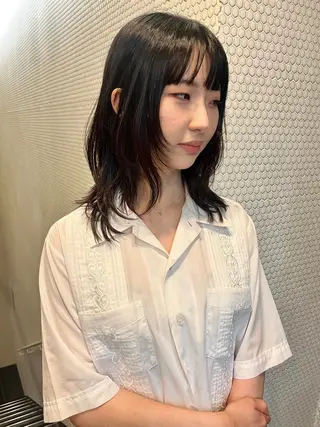 ミディアム レイヤー/暖色/ 髪質改善/永礼芳果のヘアスタイル