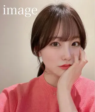 セミロング オリーブカラー 特化　　kaiのヘアスタイル