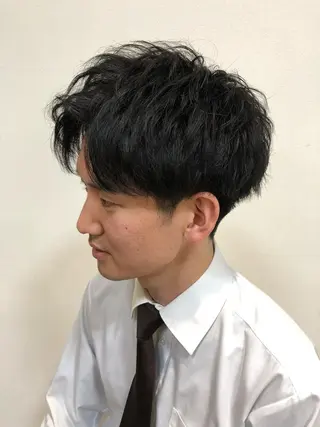 ショート パーマ ヘアアレンジ メンズ ❣️倉敷❣️美髪 カラー能登一成のヘアスタイル