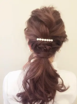 ロング ヘアアレンジ ヤマナカ エリカのヘアスタイル