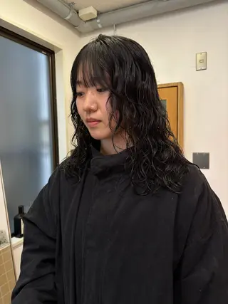 セミロング パーマ sakura🌸 レイヤー/韓国ヘアのヘアスタイル