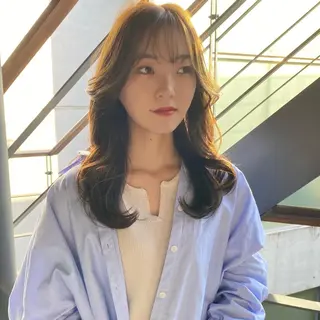 ロング カラー ボブ/縮毛矯正/ レイヤー/塚田のヘアスタイル