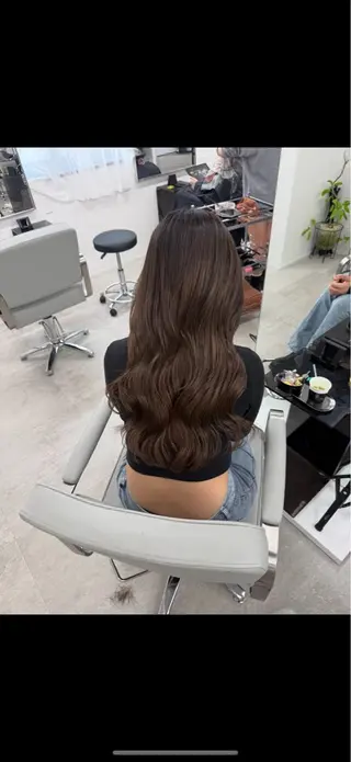 ロング yuna/透明感 カラー/エクステのヘアスタイル