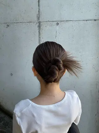 セミロング ヘアアレンジ 六本木/ヘアセット /hairmakeのヘアスタイル