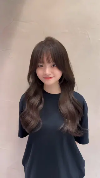 セミロング 韓国ヘア/ベージュ カラー/髪質改善/涼のヘアスタイル