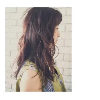 セミロング ロング パーマ ヘアアレンジ FRAME所属・FRAME/髪を育 てる/大人デザインのヘアスタイル