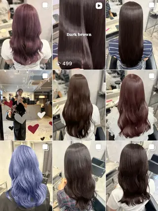 ロング 透明感カラー × ハイトーン さきのヘアスタイル