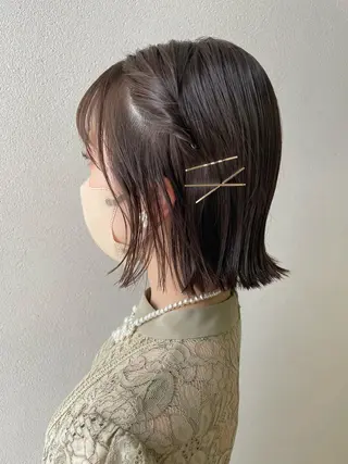 ミディアム ヘアアレンジ 沢田 瞳のヘアスタイル