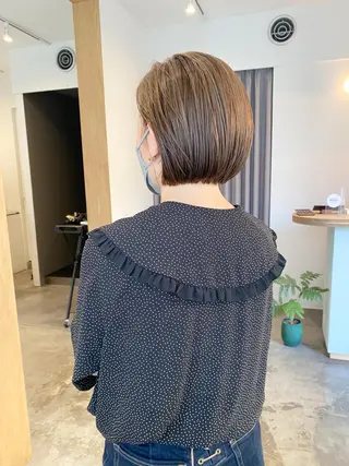 ショート カラー ヘアアレンジ マツエク・マツパ Nancy所属・束感まつげ❤︎ あみのマツエク・マツパデザイン