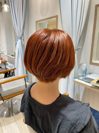 ショート カラー 暖色/ハイトーン 🎀mizukiのヘアスタイル