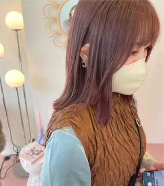 セミロング カラー akim kaminoke所属・矢場町 🌟yopiのヘアスタイル