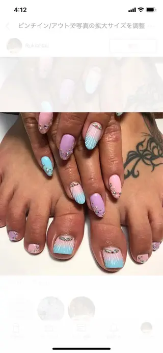 ネイル rukianail 新里のネイルデザイン