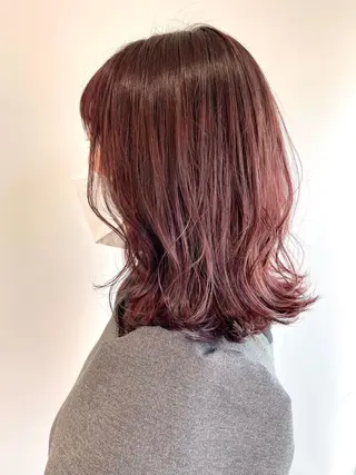 ミディアム カラー 壽真央 /ブリーチカラーのヘアスタイル