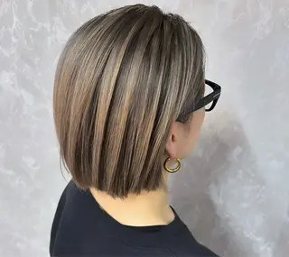 ミディアム カラー 池田 真衣のヘアスタイル