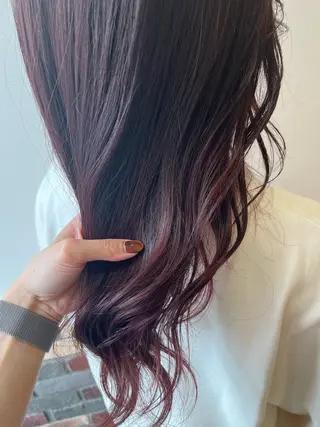 ロング カラー ボブ🍊暖色カラー 浅草【Bob美容師】のヘアスタイル